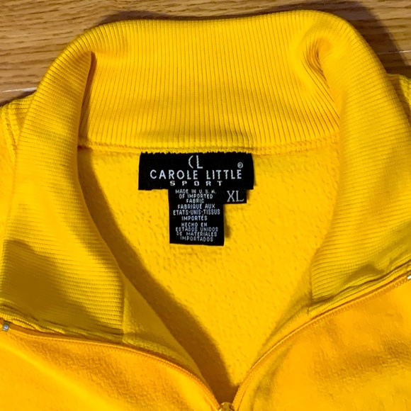 Carole Little Yellow Zip Up Fleece Jacket w/ Large Front Pockets - Size XL - Picture 2 of 2